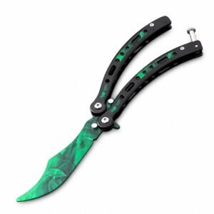 Cuchillo de práctica mariposa CSGO, cuchillo ornamental plegable sin afilar para lanzar a mano, cuchillo de entrenamiento manual