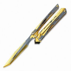 Delta Gaming Periphery - Cuchillo de mariposa con frente de sombra grande, edición pesada, artesanía en metal