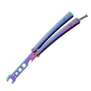 Cuchillo plegable de práctica de mariposa, herramienta de entrenamiento de mariposa CSGO, cuchillo de mariposa sin hoja