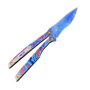 Lengfeng-cuchillo de mariposa plegable de aleación, artesanía circundante de élite de la paz, sin hoja
