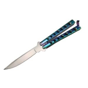 Cuchillo Balisong Helix Butterfly de alta calidad RAINBOW