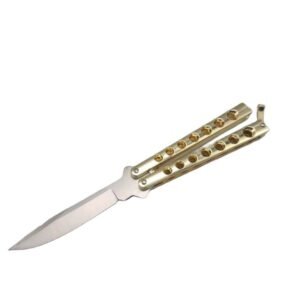 Cuchillo Balisong Helix Butterfly de alta calidad ORO