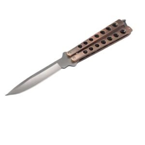 Cuchillo Balisong Helix Butterfly de alta calidad BRONCE
